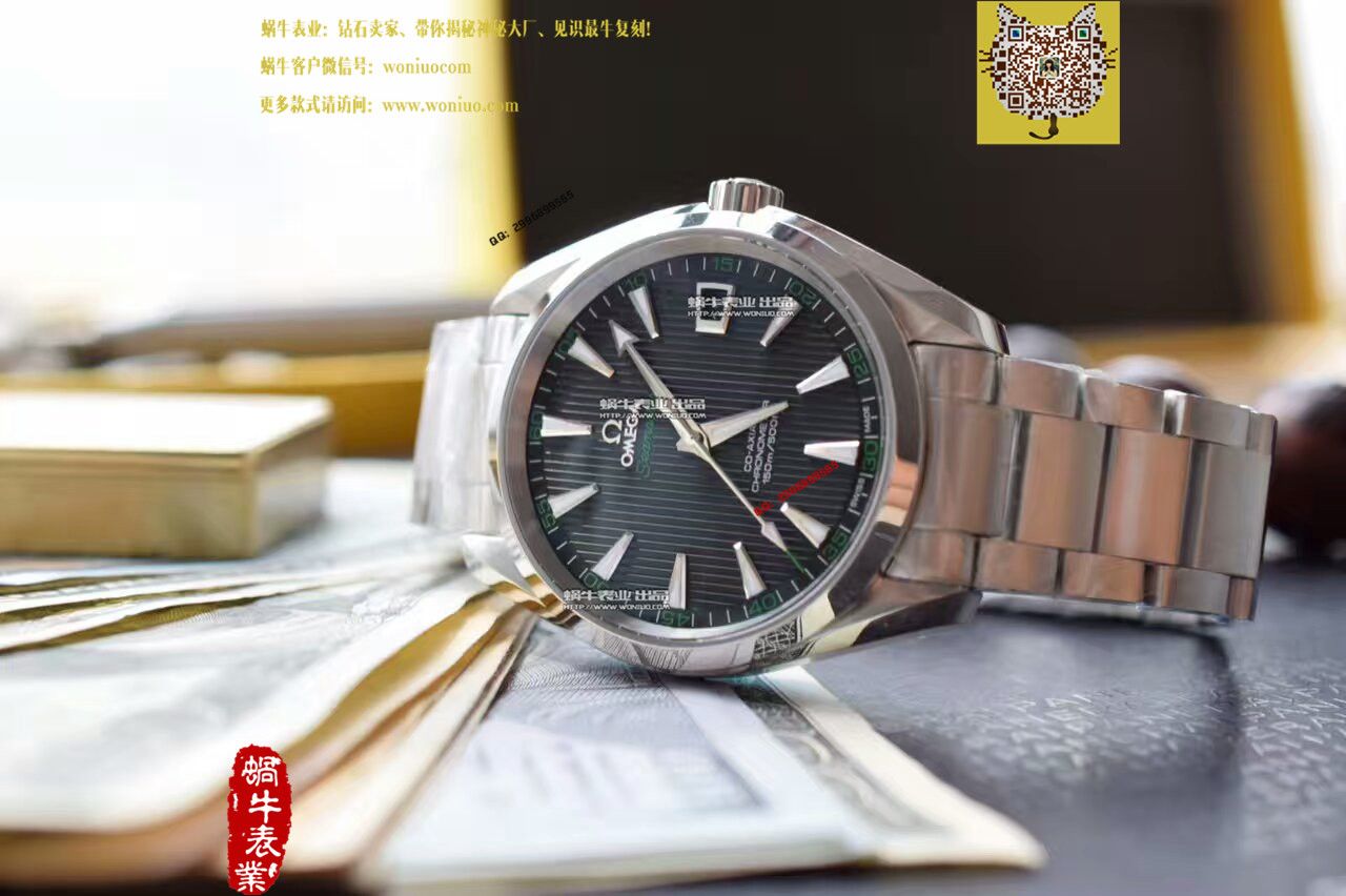   KW厂欧米茄海马系列231.10.42.21.01.001黑面绿字231.10.42.21.01.001男表 / M136