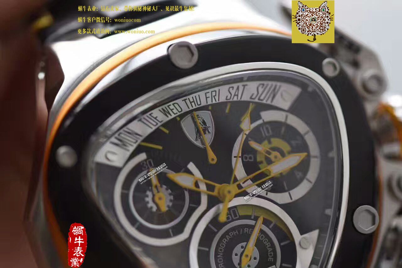   正品原单  兰博基尼 六针计时石英男表 / LB001