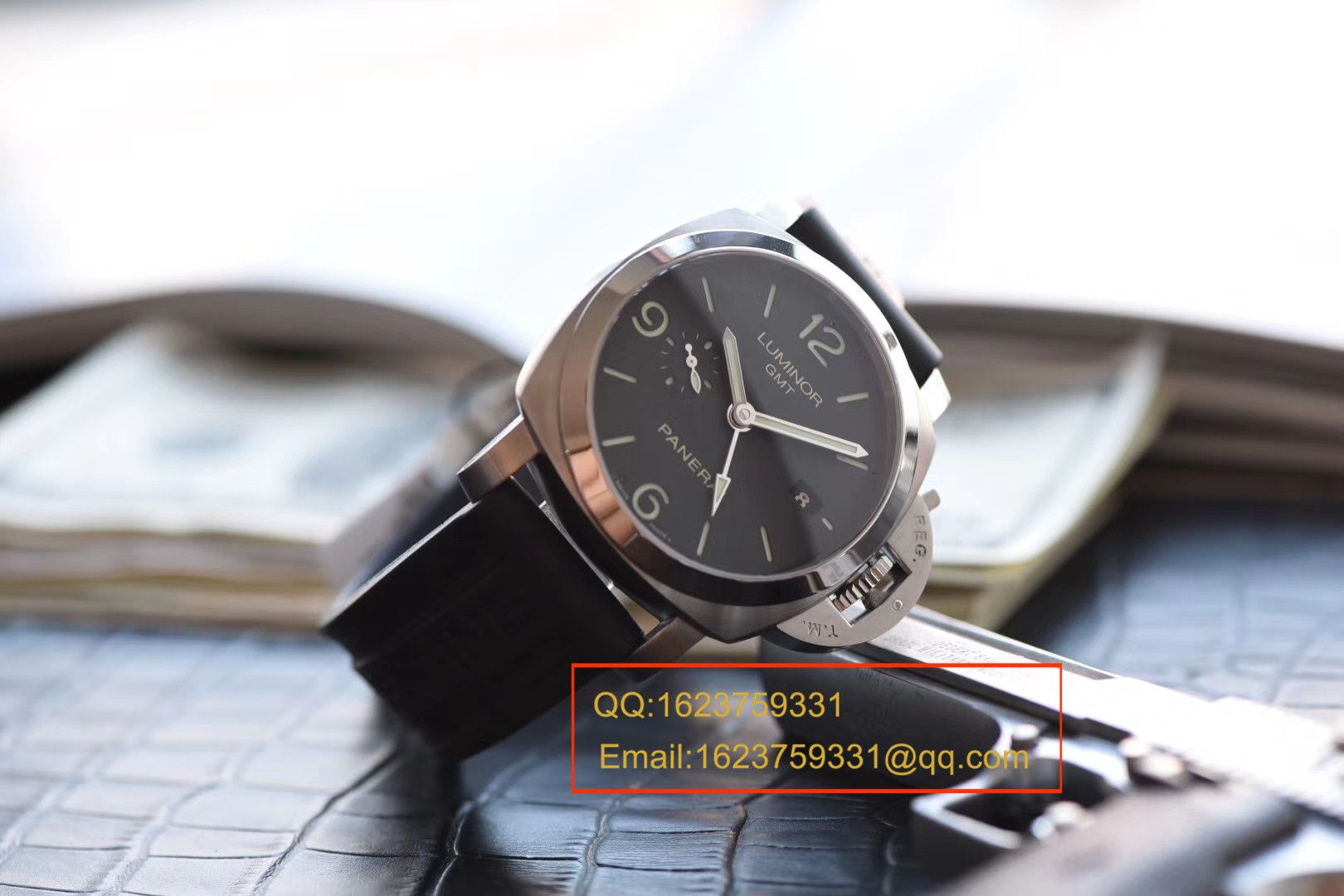   VS厂沛纳海LUMINOR 1950  3 Days 系列GMT 双时区 PAM 00320腕表 / PABA060