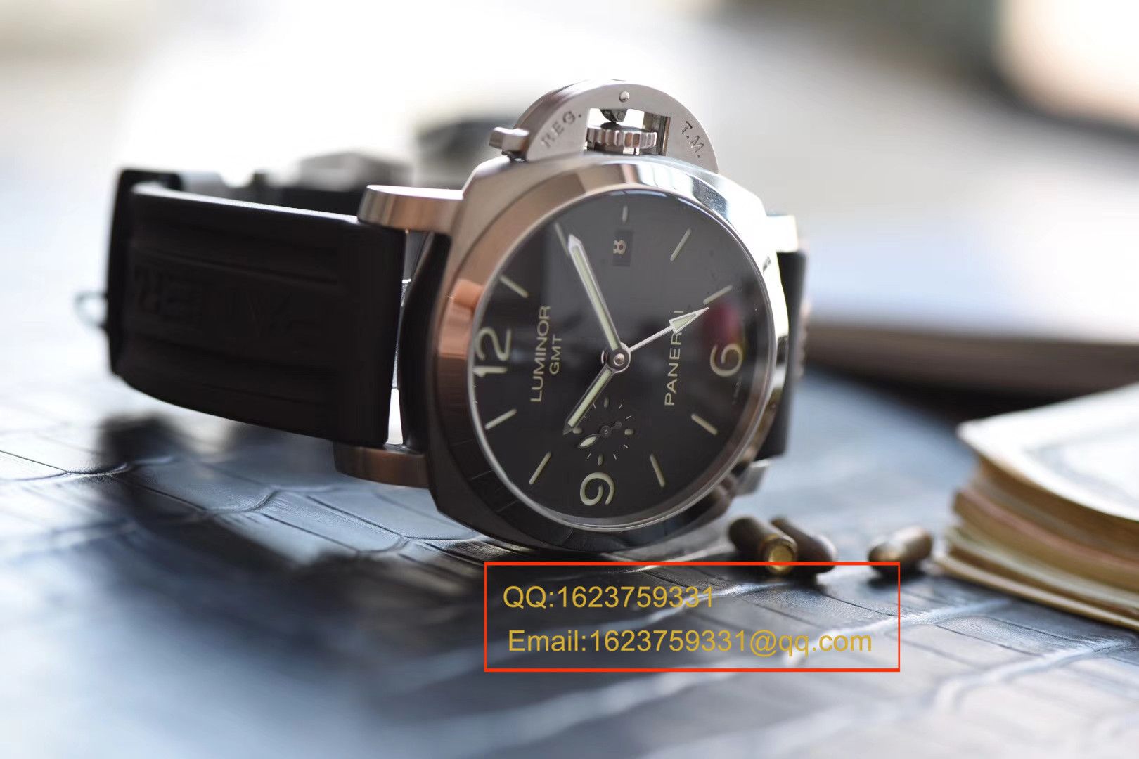   VS厂沛纳海LUMINOR 1950  3 Days 系列GMT 双时区 PAM 00320腕表 / PABA060