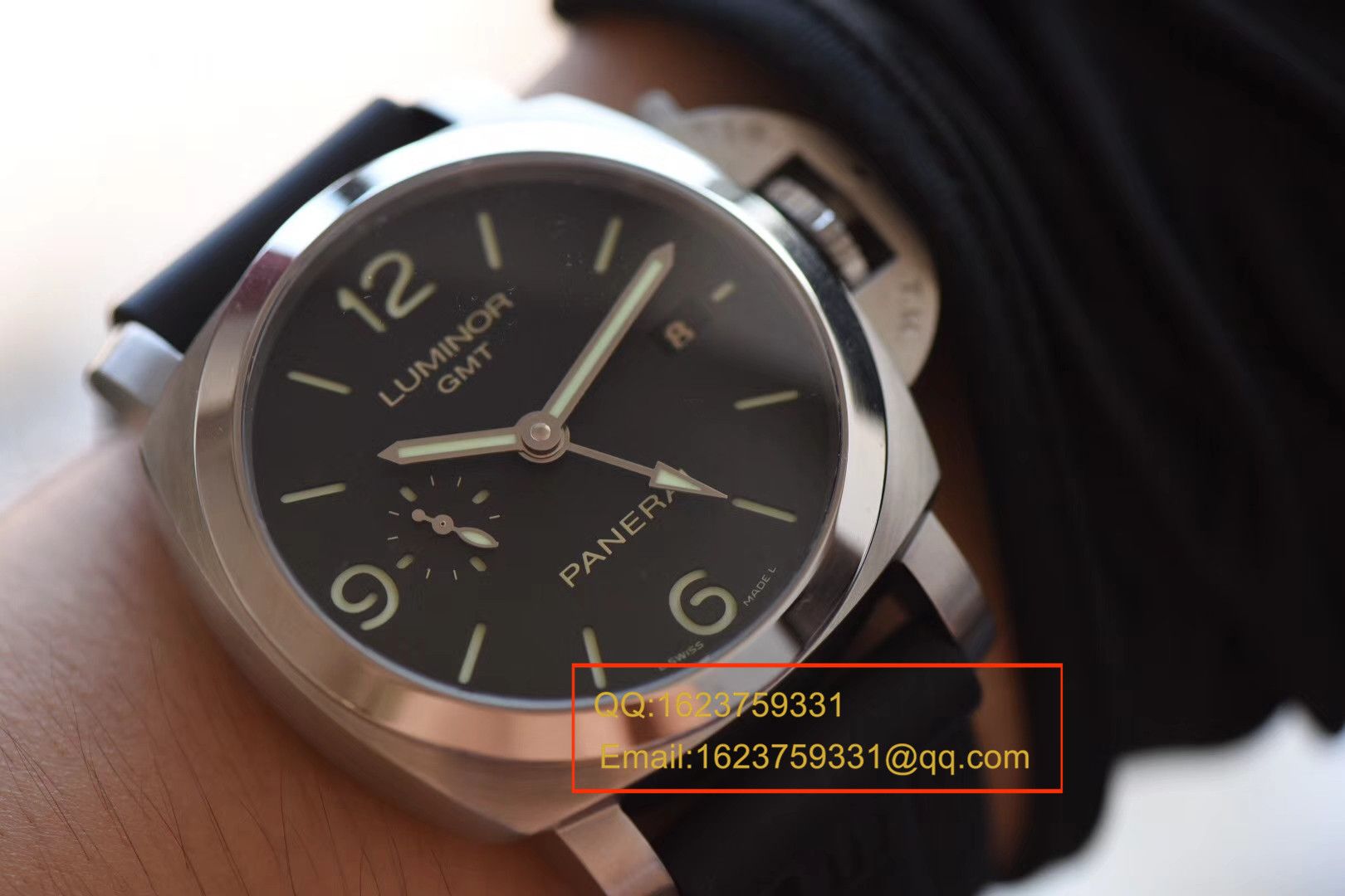   VS厂沛纳海LUMINOR 1950  3 Days 系列GMT 双时区 PAM 00320腕表 / PABA060