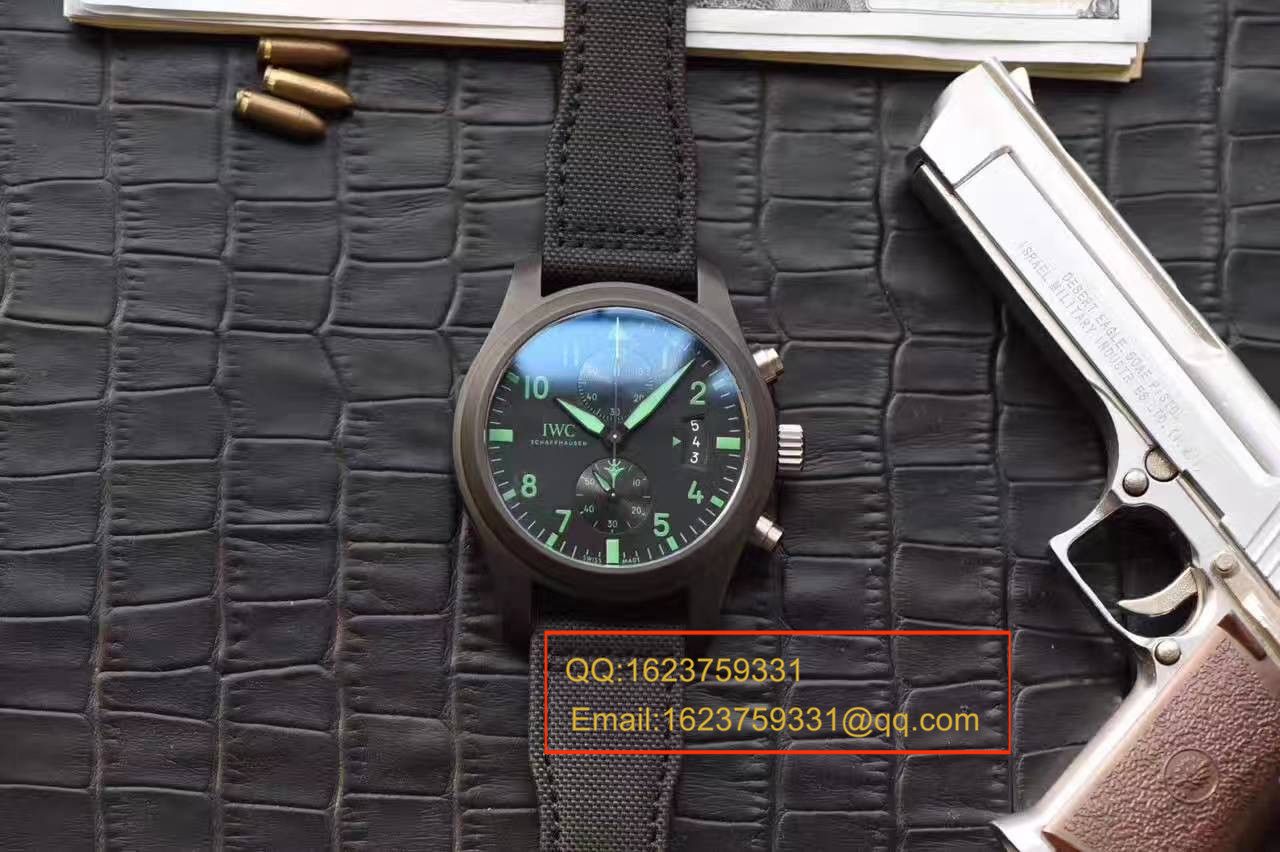   HBBV6厂万国飞行员系列TOP GUN海军陆战队专用IW388003绿面特别版腕表 / WG080