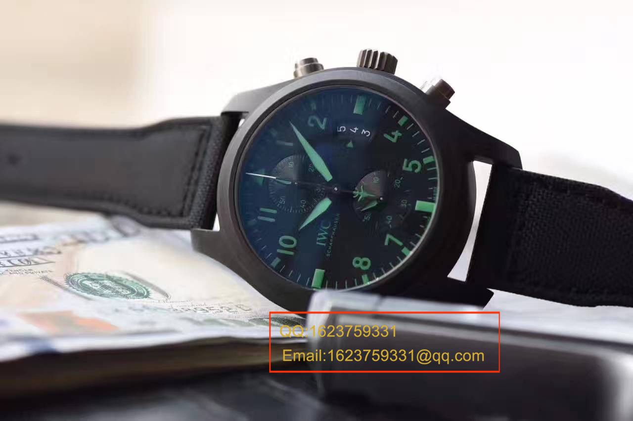   HBBV6厂万国飞行员系列TOP GUN海军陆战队专用IW388003绿面特别版腕表 / WG080
