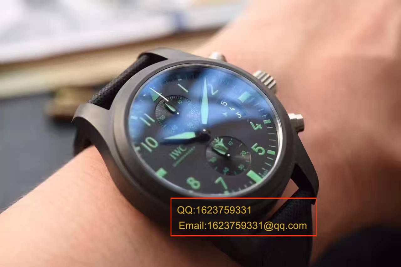   HBBV6厂万国飞行员系列TOP GUN海军陆战队专用IW388003绿面特别版腕表 / WG080