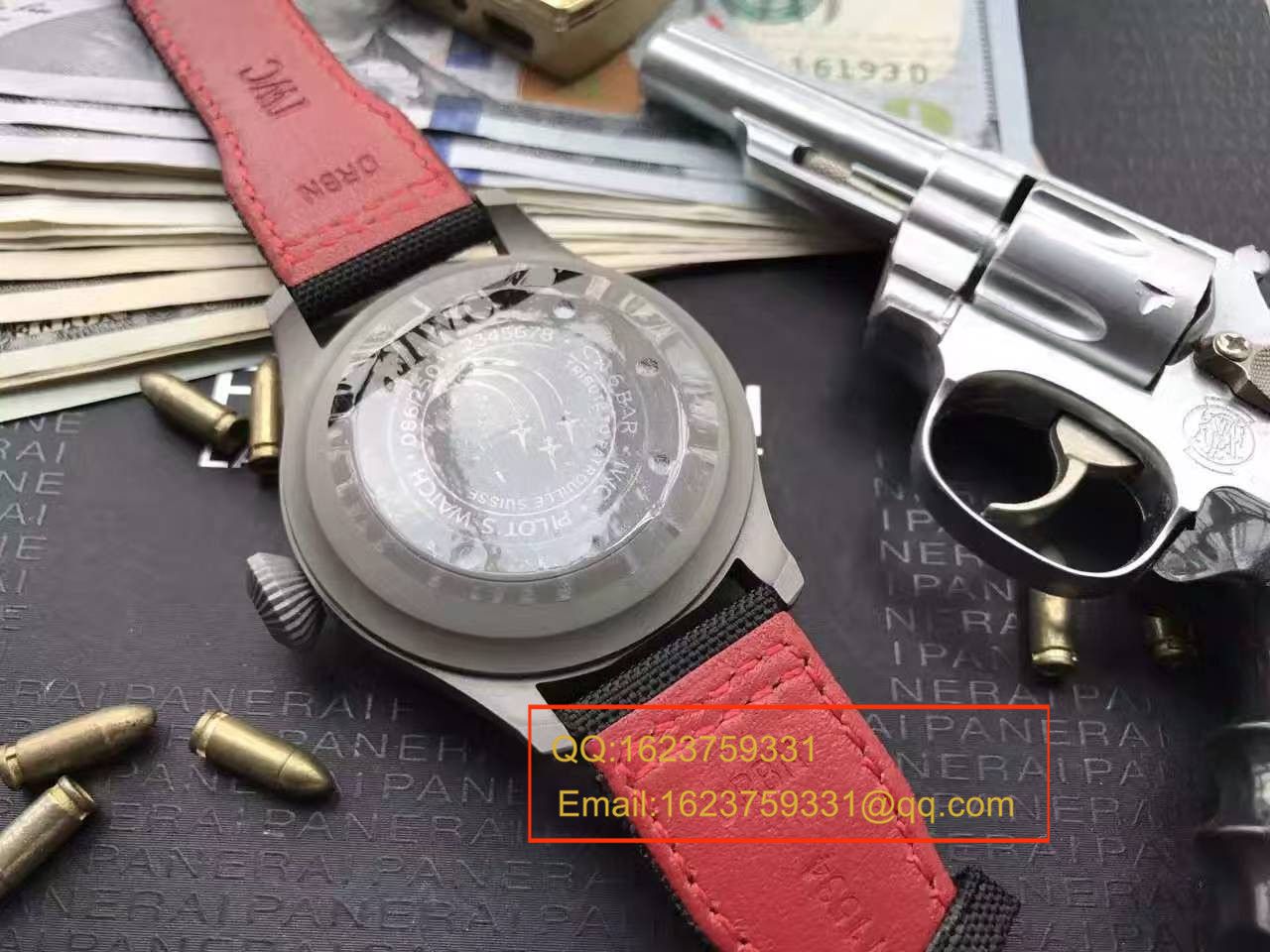   实拍图鉴赏  YL厂之万国大飞特别版新款-喷砂精钢壳套黑面男表 / WG257