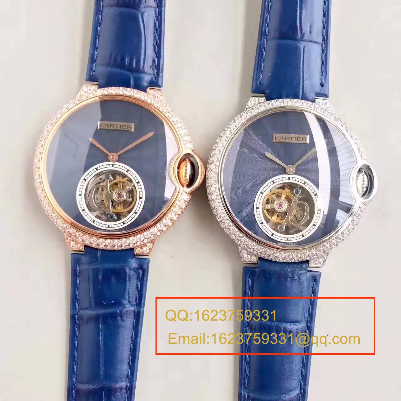 TF厂卡地亚CARTIER 蓝气球系列 扭索雕纹表盘 W6920105女士陀飞轮腕表 / KDY003   TF厂卡地亚CARTIER 蓝气球系列 扭索雕纹表盘 W6920105女士陀飞轮腕表 / KDY003