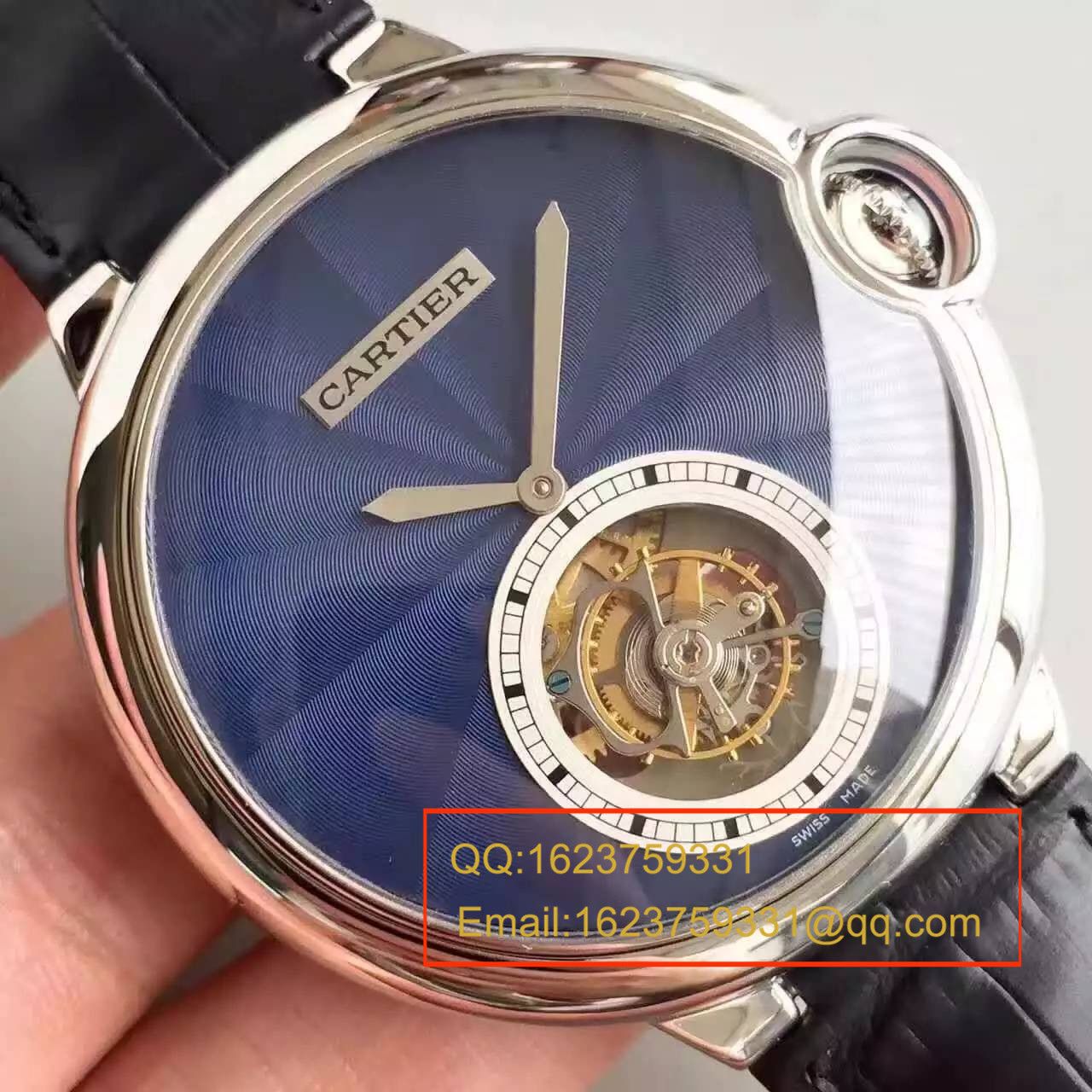 TF厂卡地亚CARTIER 蓝气球系列 扭索雕纹表盘 W6920105女士陀飞轮腕表 / KDY003   TF厂卡地亚CARTIER 蓝气球系列 扭索雕纹表盘 W6920105女士陀飞轮腕表 / KDY003
