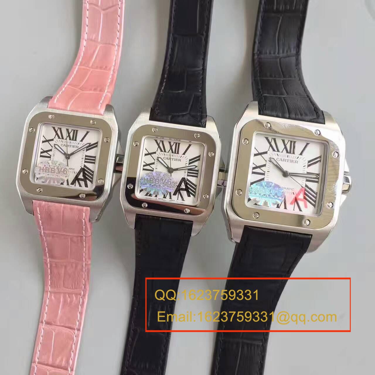   HBBV6厂卡地亚山度士100系列 W20073X8 男士机械手表 / KDY081