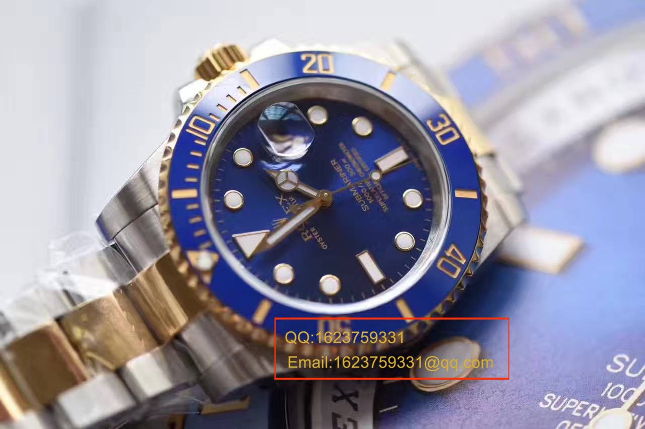   视频测评JF厂劳力士潜航者型系列116613LB-97203间金蓝金水鬼腕表 / RBG157