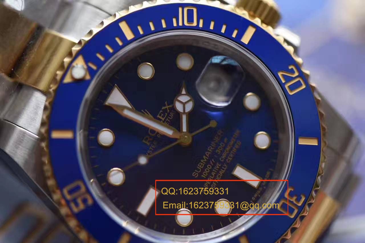   视频测评JF厂劳力士潜航者型系列116613LB-97203间金蓝金水鬼腕表 / RBG157