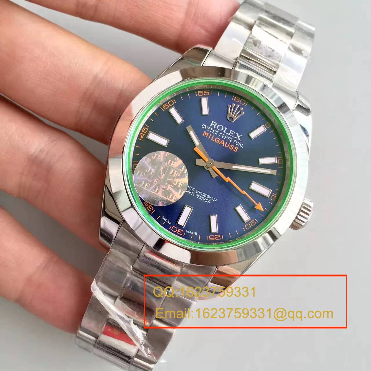   JF厂高劳力士MILGAUSS系列116400-GV-72400蓝盘腕表《蓝面闪电》 / R001