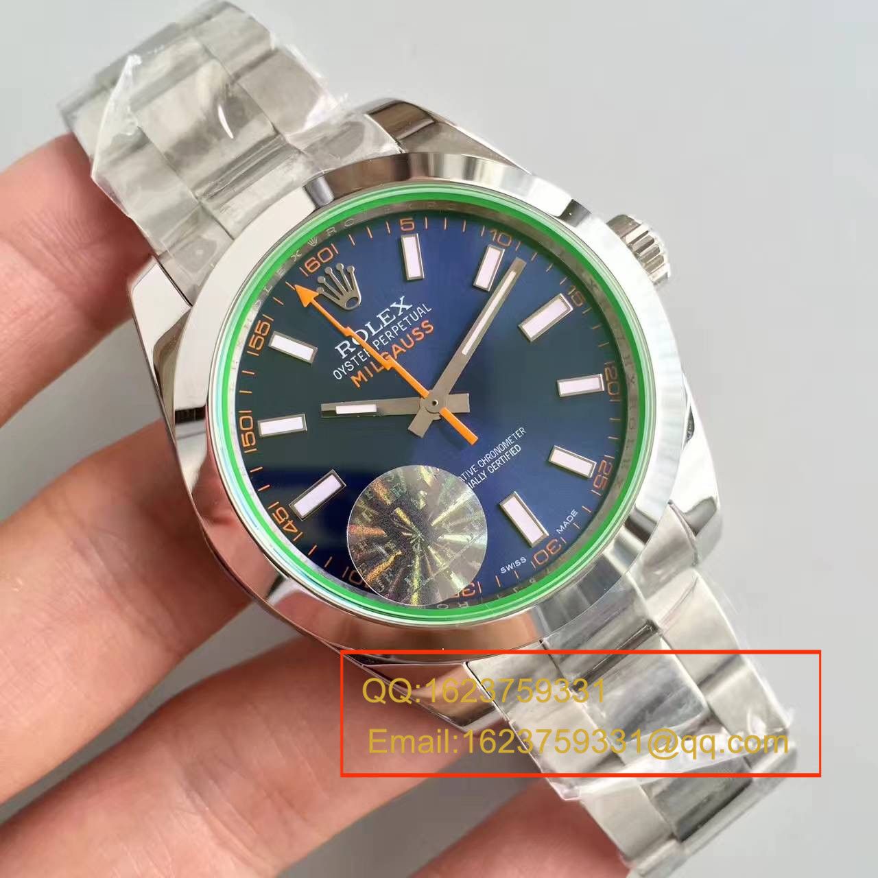   JF厂高劳力士MILGAUSS系列116400-GV-72400蓝盘腕表《蓝面闪电》 / R001