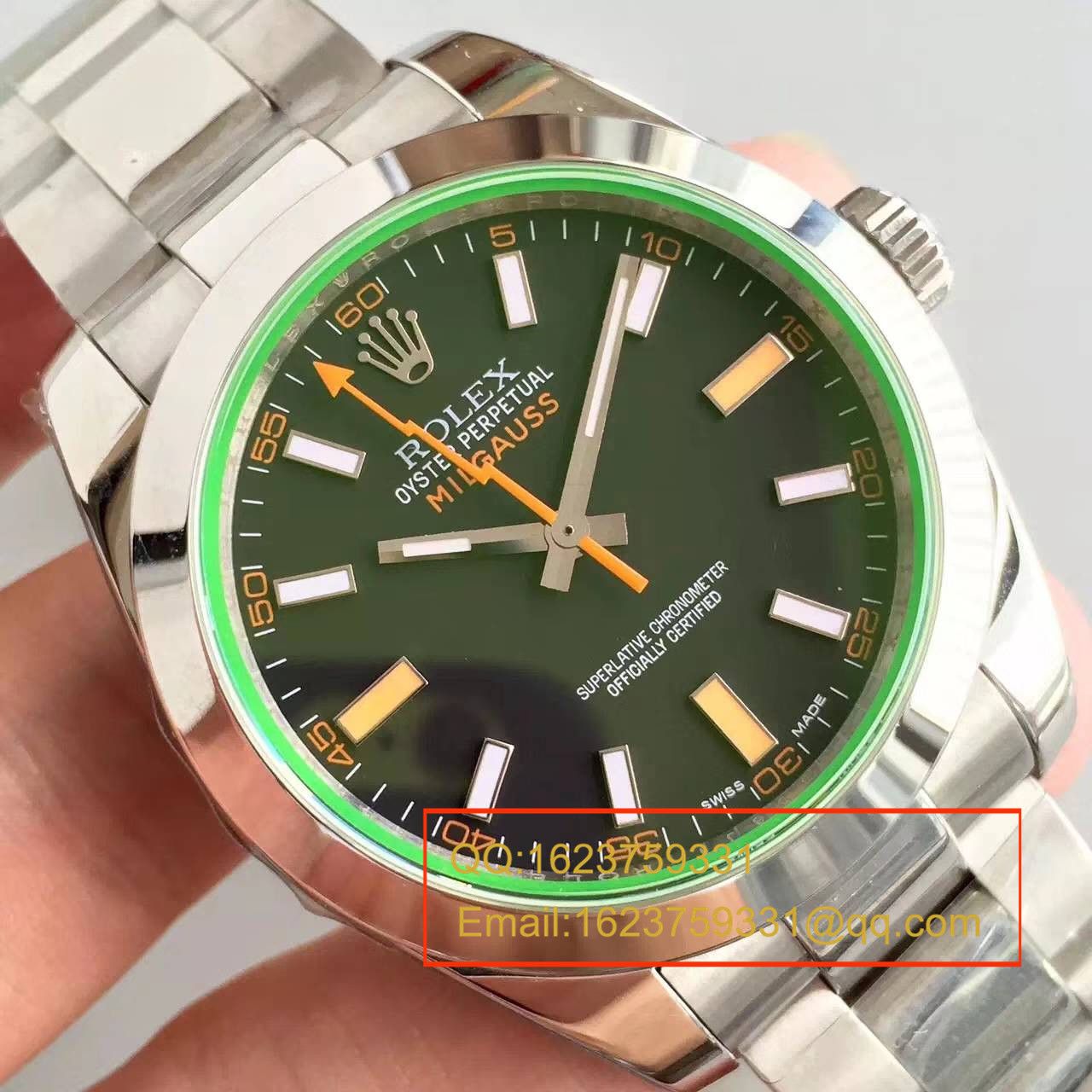   JF厂劳力士MILGAUSS系列116400-GV-72400黑盘腕表《黑面闪电》 / R002
