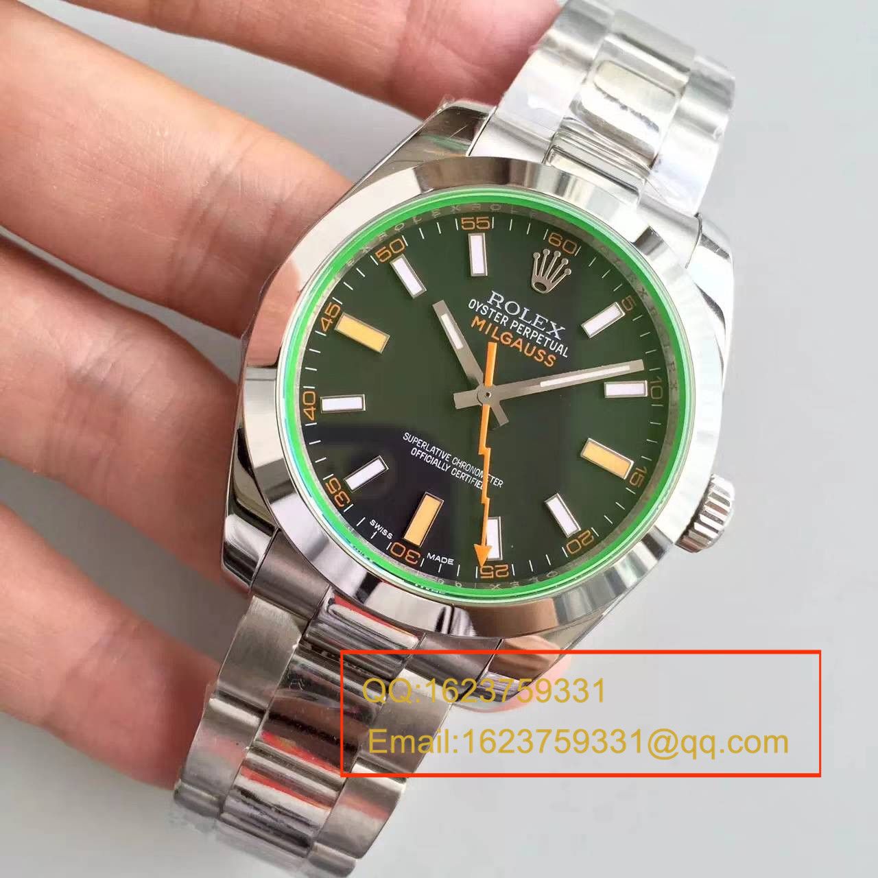   JF厂劳力士MILGAUSS系列116400-GV-72400黑盘腕表《黑面闪电》 / R002