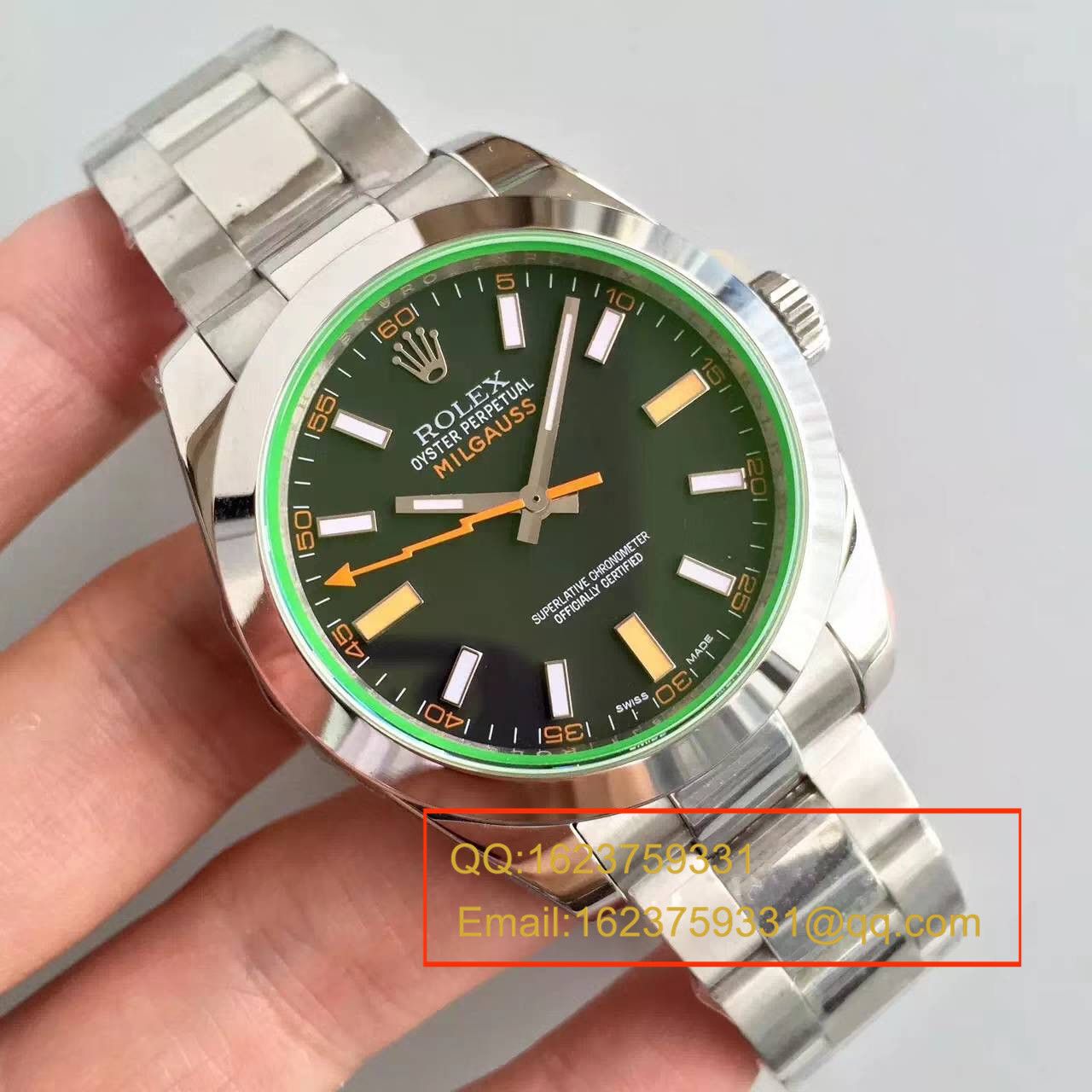   JF厂劳力士MILGAUSS系列116400-GV-72400黑盘腕表《黑面闪电》 / R002