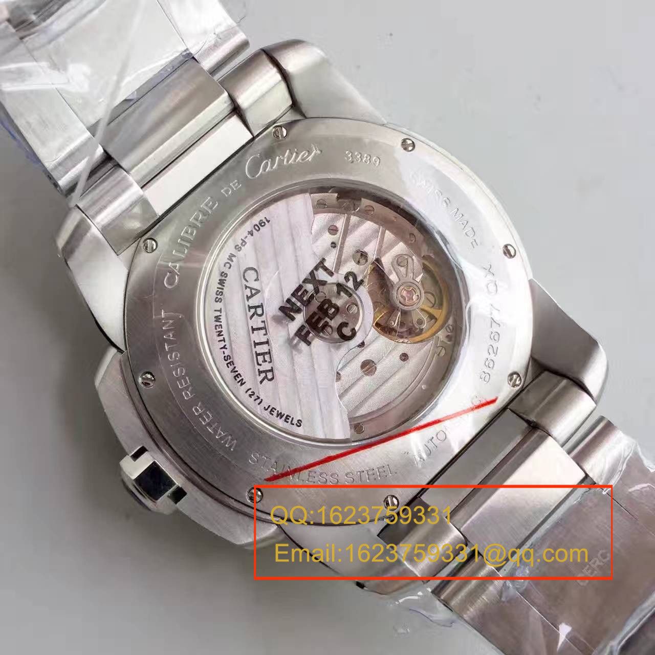   JF厂卡地亚 CALIBRE DE CARTIER 系列 W7100016 腕表 精钢表带 / KDY024