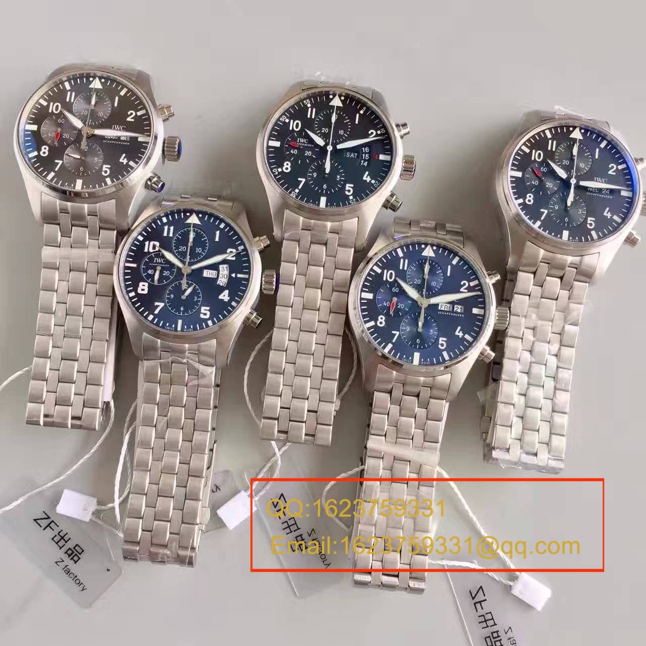   ZF厂出品  万国飞行员系列  IW377719 喷火战机计时机械手表 / WG172