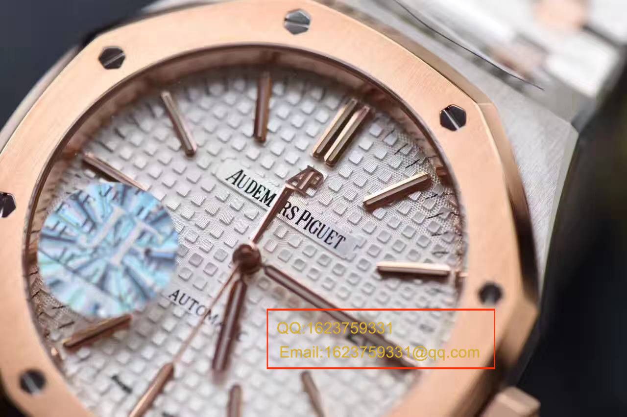 JF厂爱彼皇家橡树系列15400SR.OO.1220SR.01腕表《精钢间金表带》男女腕表 / AP016
