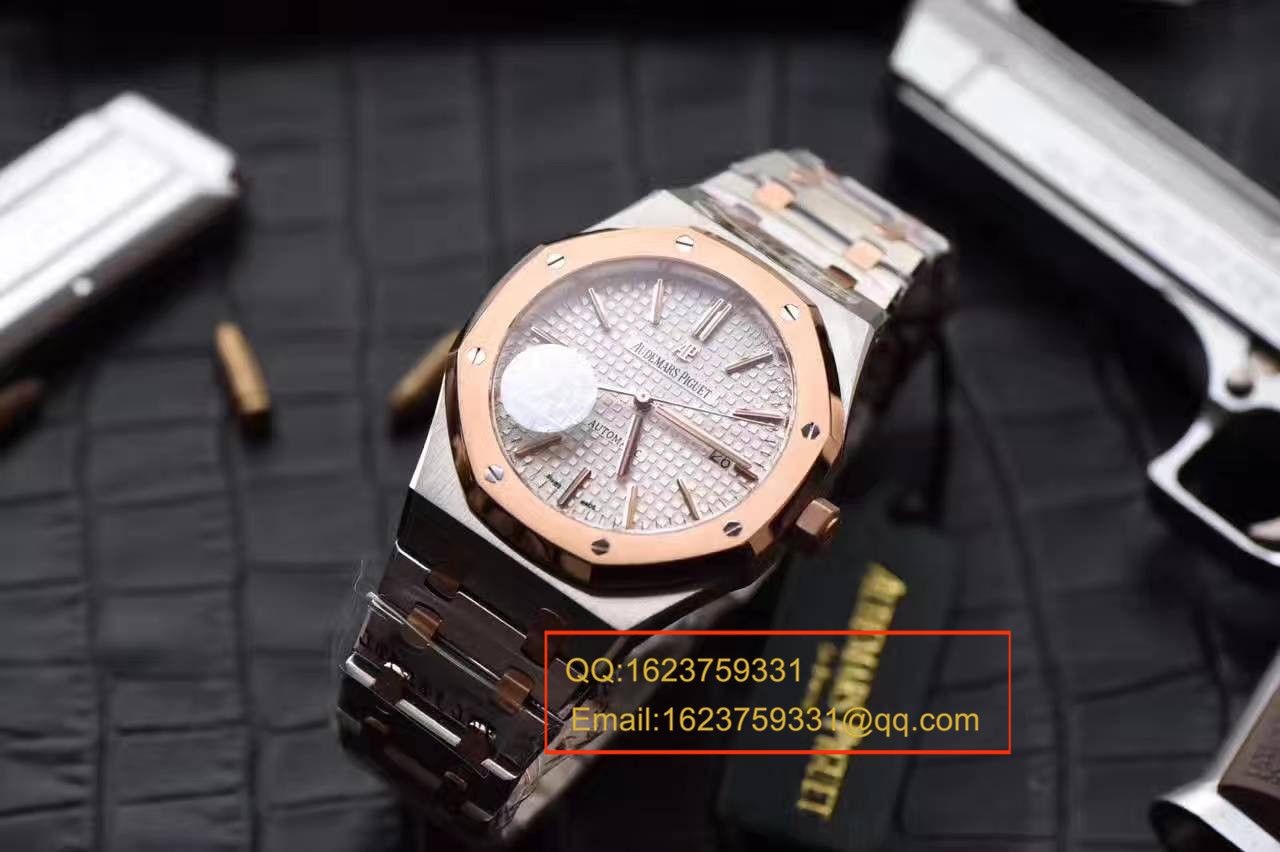 JF厂爱彼皇家橡树系列15400SR.OO.1220SR.01腕表《精钢间金表带》男女腕表 / AP016