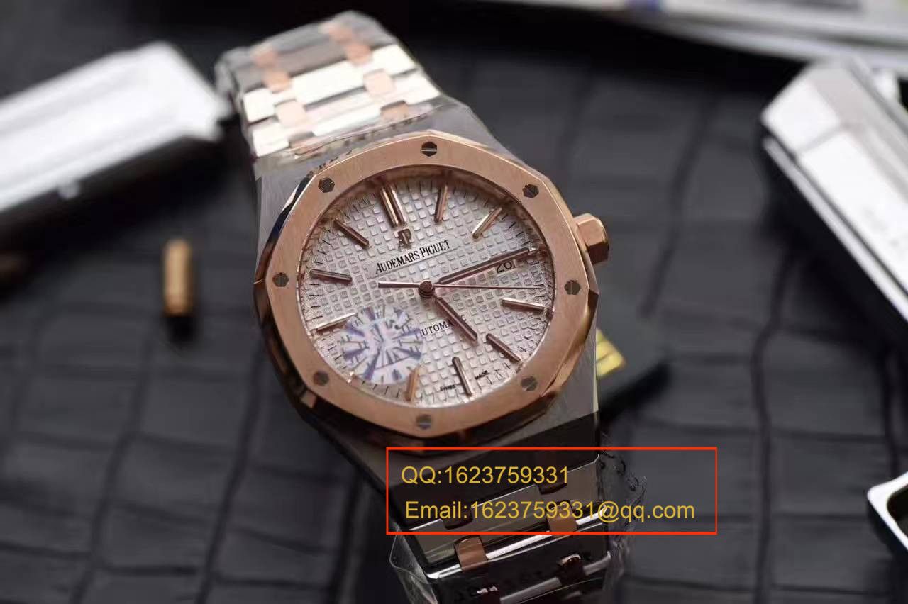 JF厂爱彼皇家橡树系列15400SR.OO.1220SR.01腕表《精钢间金表带》男女腕表 / AP016