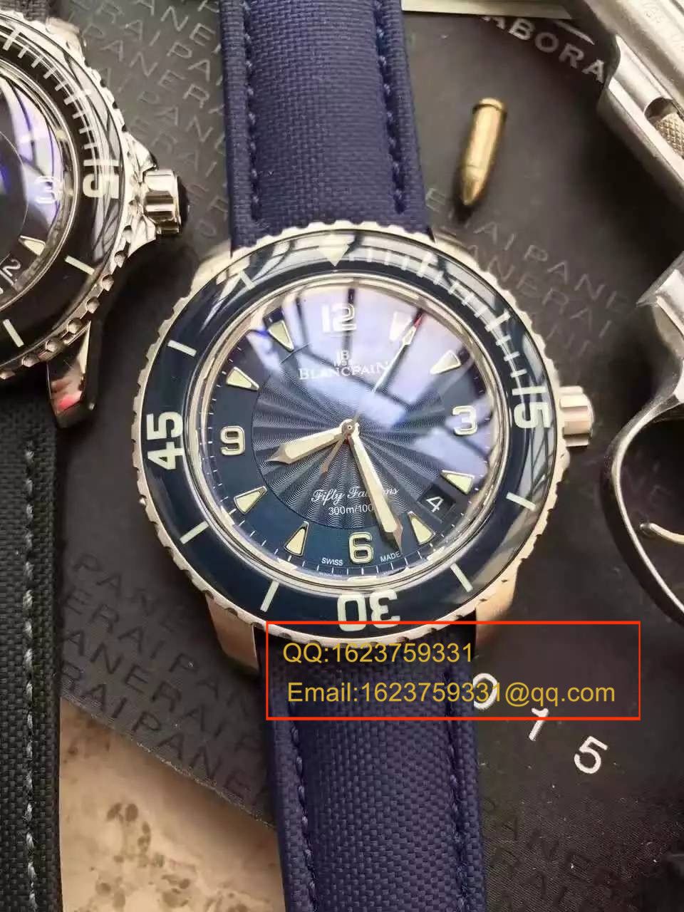 N厂出品   宝珀blancpain 五十噚超薄机芯系列 5015D-1140-52B 自动机械男表 / BP006   N厂出品   宝珀blancpain 五十噚超薄机芯系列 5015D-1140-52B 自动机械男表 / BP006