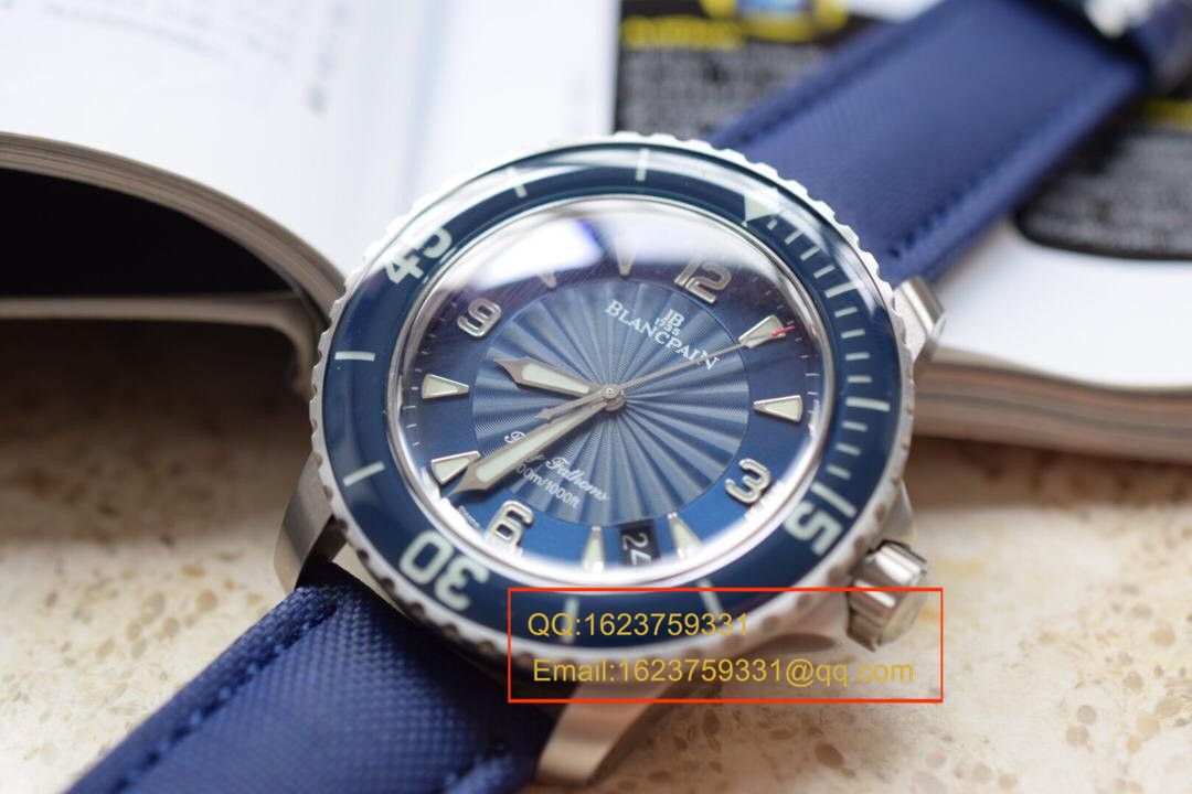 N厂出品   宝珀blancpain 五十噚超薄机芯系列 5015D-1140-52B 自动机械男表 / BP006   N厂出品   宝珀blancpain 五十噚超薄机芯系列 5015D-1140-52B 自动机械男表 / BP006