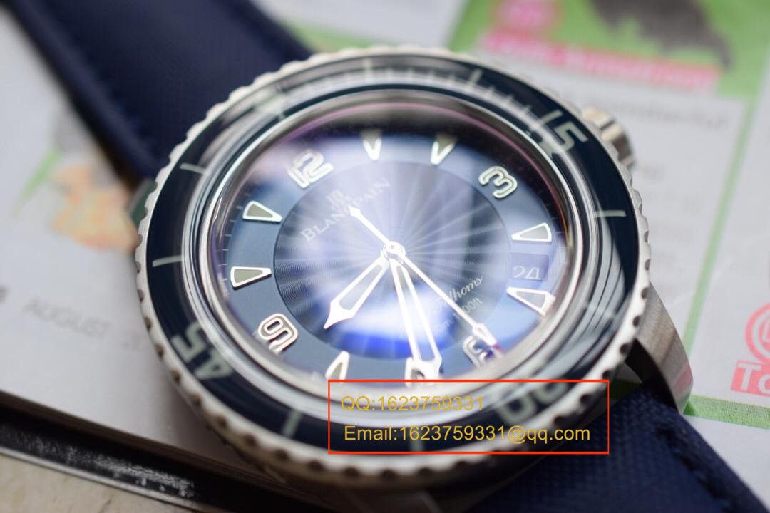 N厂出品   宝珀blancpain 五十噚超薄机芯系列 5015D-1140-52B 自动机械男表 / BP006   N厂出品   宝珀blancpain 五十噚超薄机芯系列 5015D-1140-52B 自动机械男表 / BP006