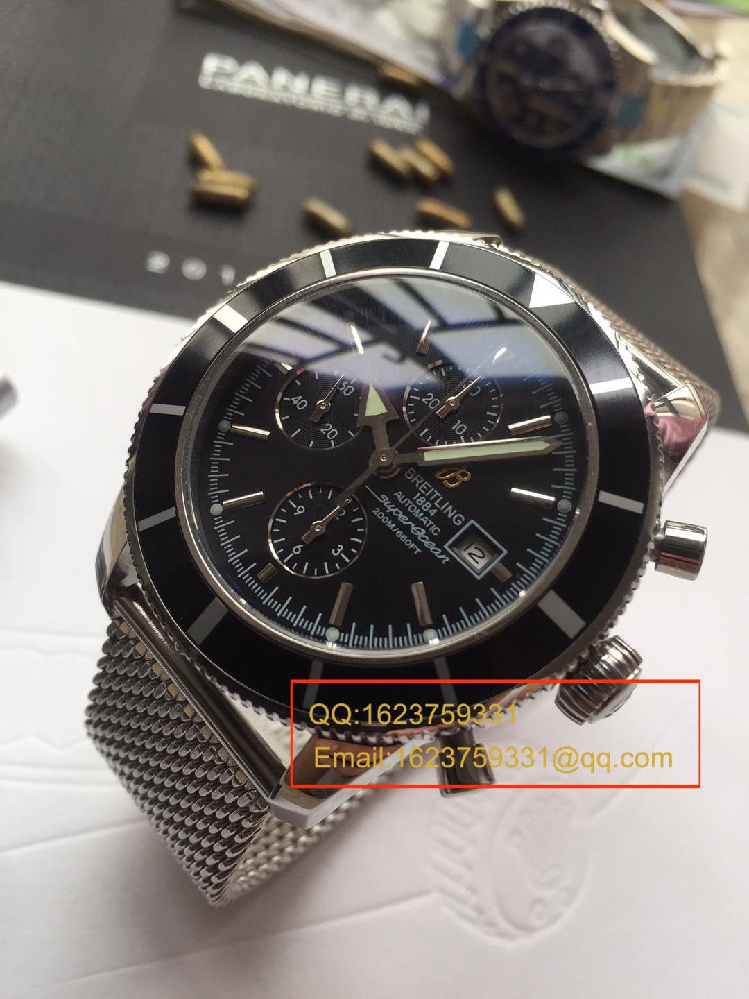   视频解析  百年灵超级海洋文化系列精钢表壳-黑面表盘-Ocean Classic表链腕表 / BLAH053