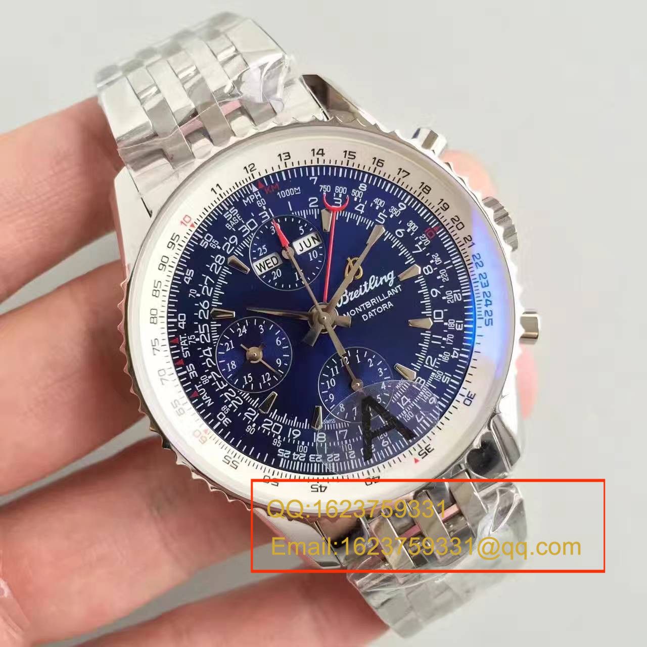   JF高百年灵蒙柏朗计时系列A2133012-B571蓝盘腕表 / BL042