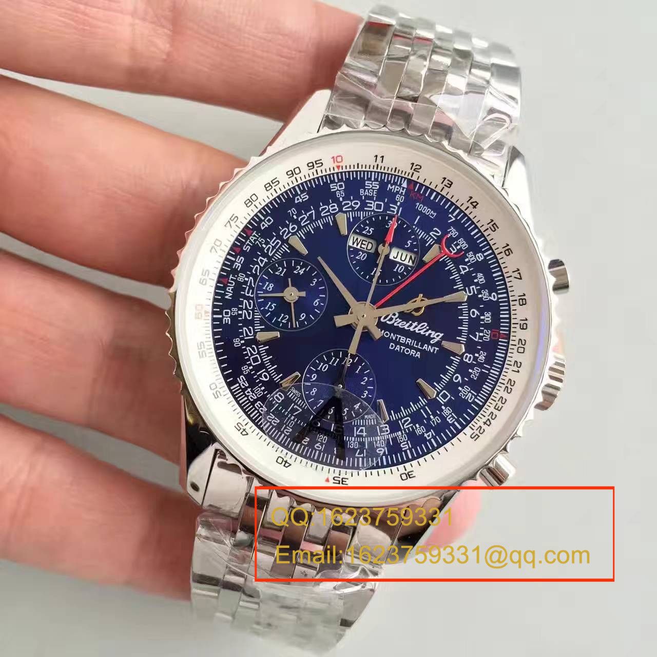   JF高百年灵蒙柏朗计时系列A2133012-B571蓝盘腕表 / BL042