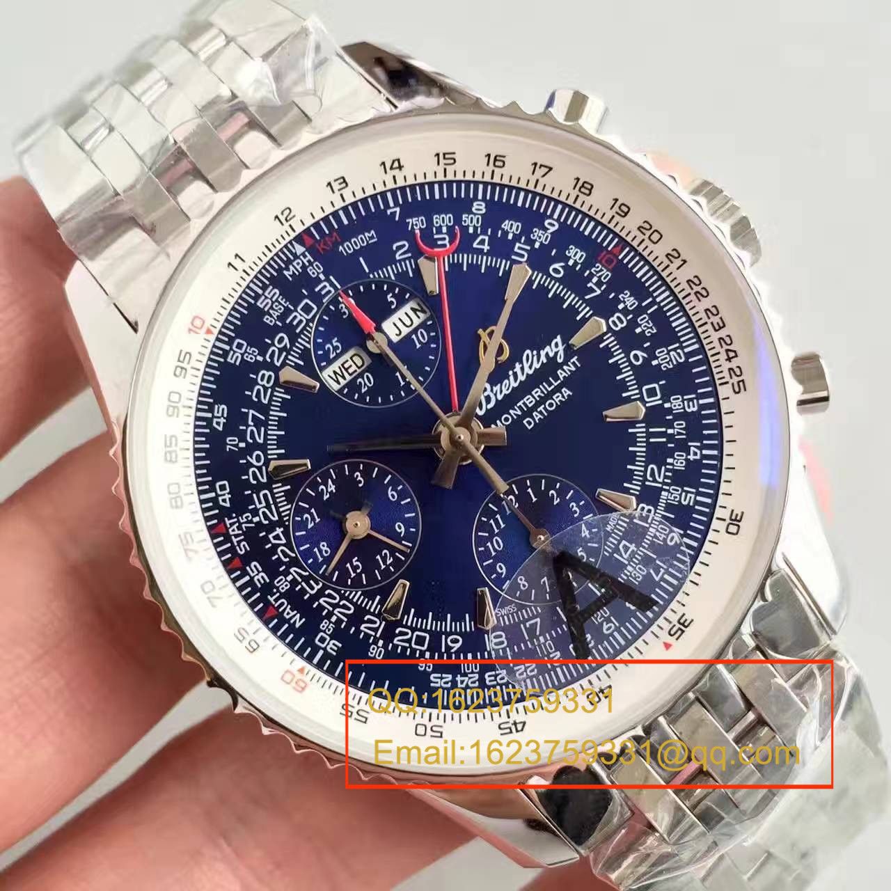   JF高百年灵蒙柏朗计时系列A2133012-B571蓝盘腕表 / BL042