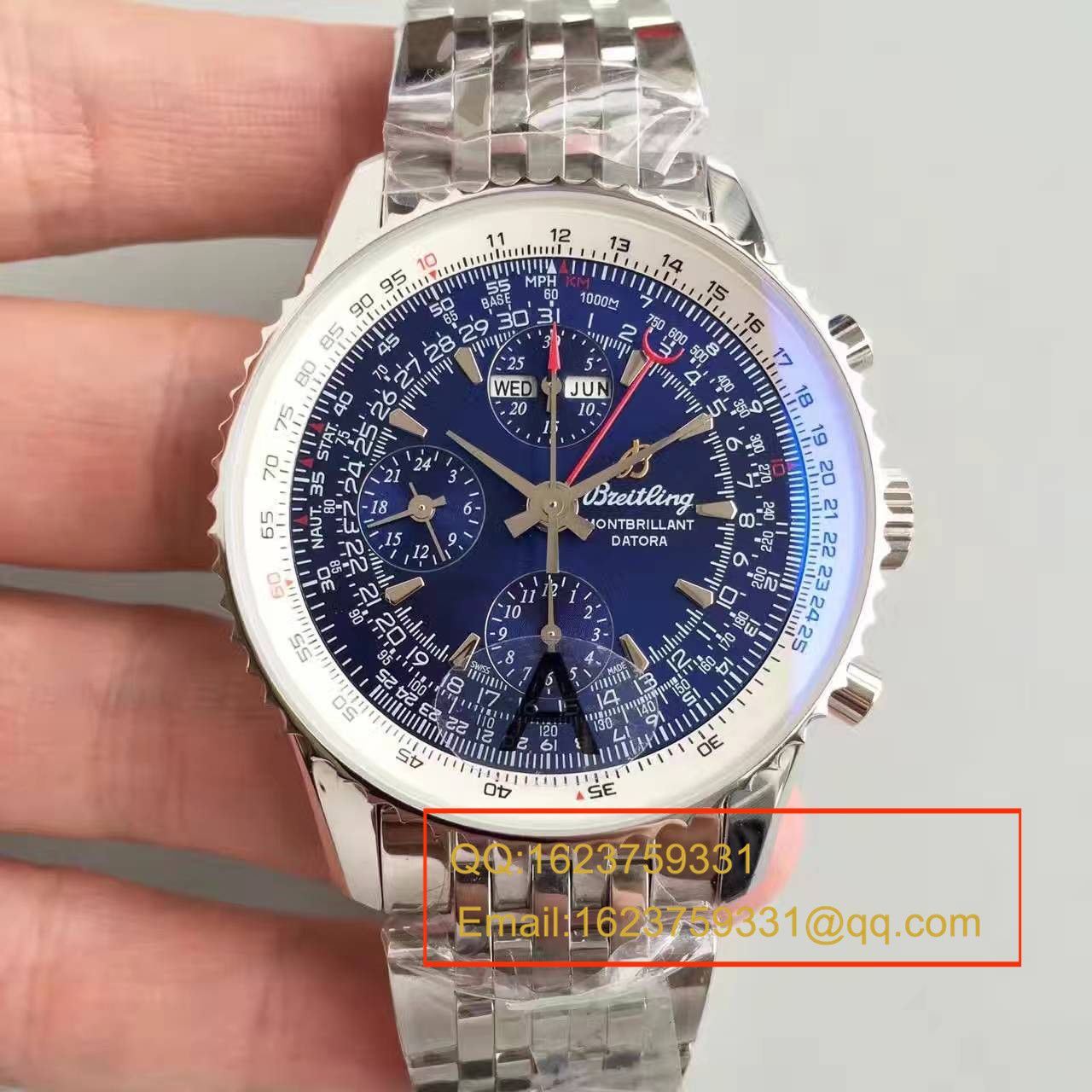   JF高百年灵蒙柏朗计时系列A2133012-B571蓝盘腕表 / BL042