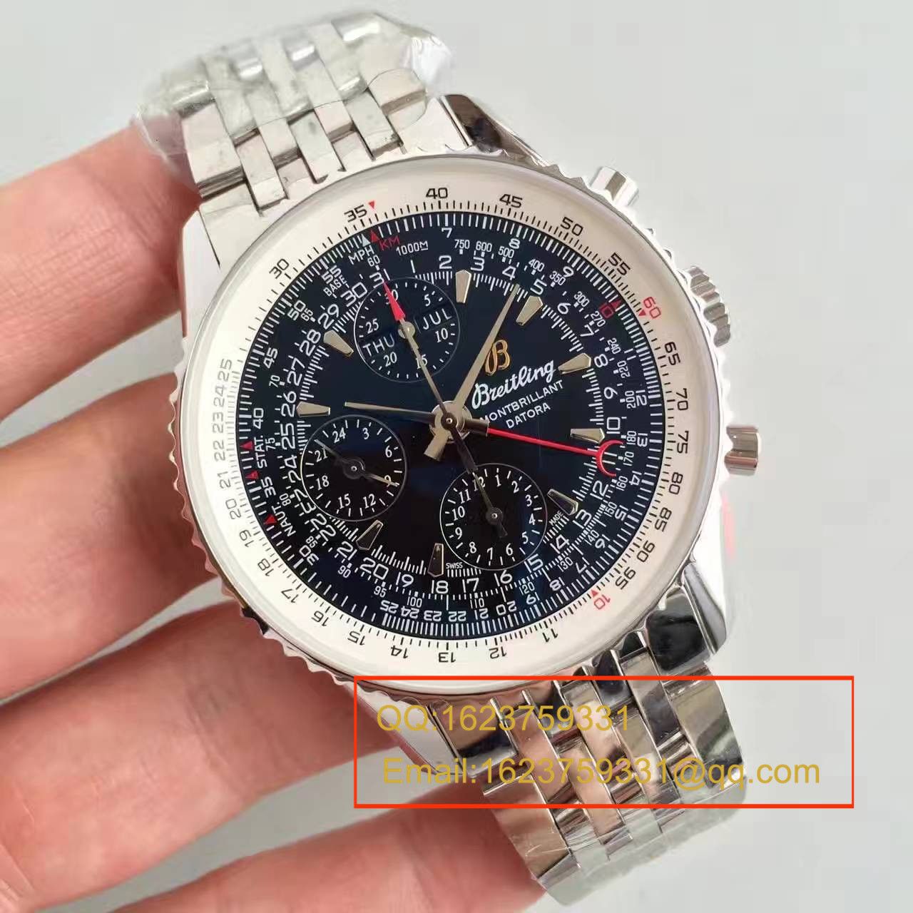   JF  百年灵蒙柏朗计时系列A2133012-B571黑盘腕表 / BL041.1