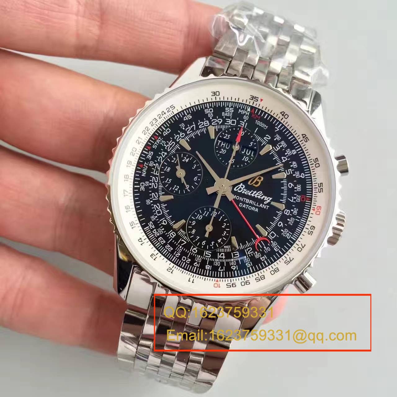   JF  百年灵蒙柏朗计时系列A2133012-B571黑盘腕表 / BL041.1