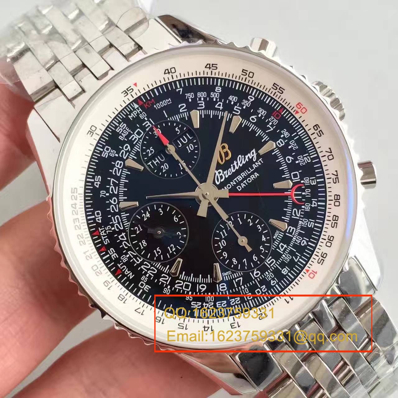   JF  百年灵蒙柏朗计时系列A2133012-B571黑盘腕表 / BL041.1
