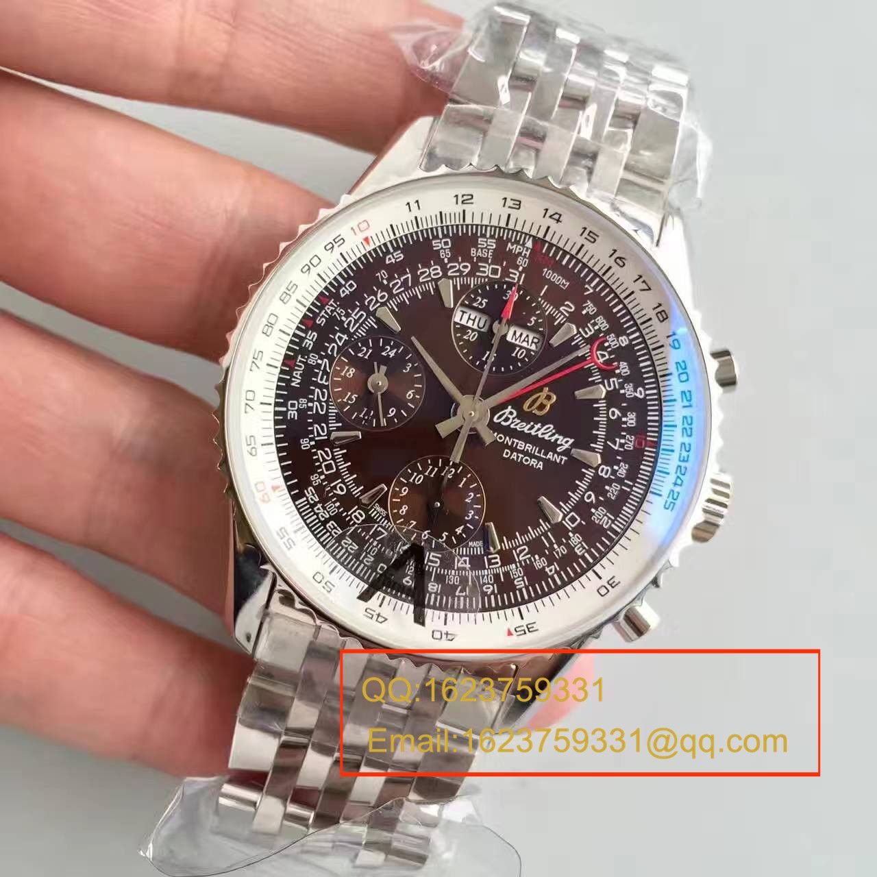   JF  百年灵蒙柏朗计时系列A2133012-B571棕盘腕表 / BL035
