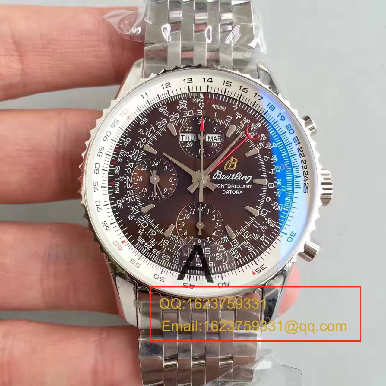   JF  百年灵蒙柏朗计时系列A2133012-B571棕盘腕表 / BL035
