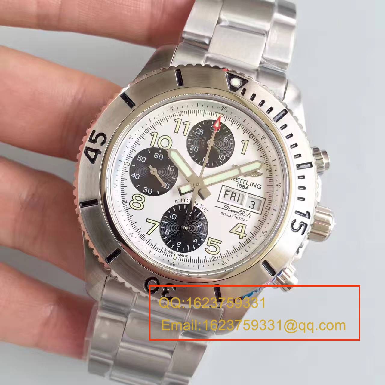 GF百年灵超级海洋系列A13341C3/G782/162A钢鱼计时腕表 / BL070