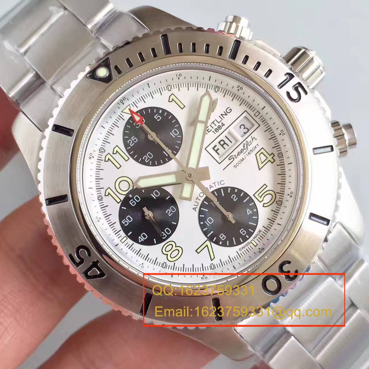 GF百年灵超级海洋系列A13341C3/G782/162A钢鱼计时腕表 / BL070