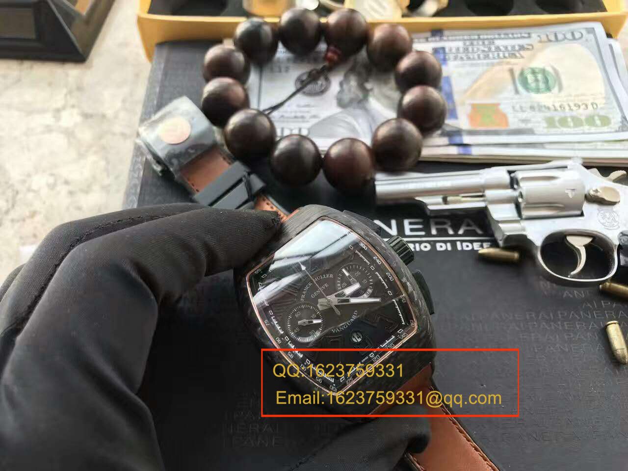   LE  法穆兰VANGUARD系列V45 SC DT BLACK PXL黑面腕表 / 法穆兰CAFL05
