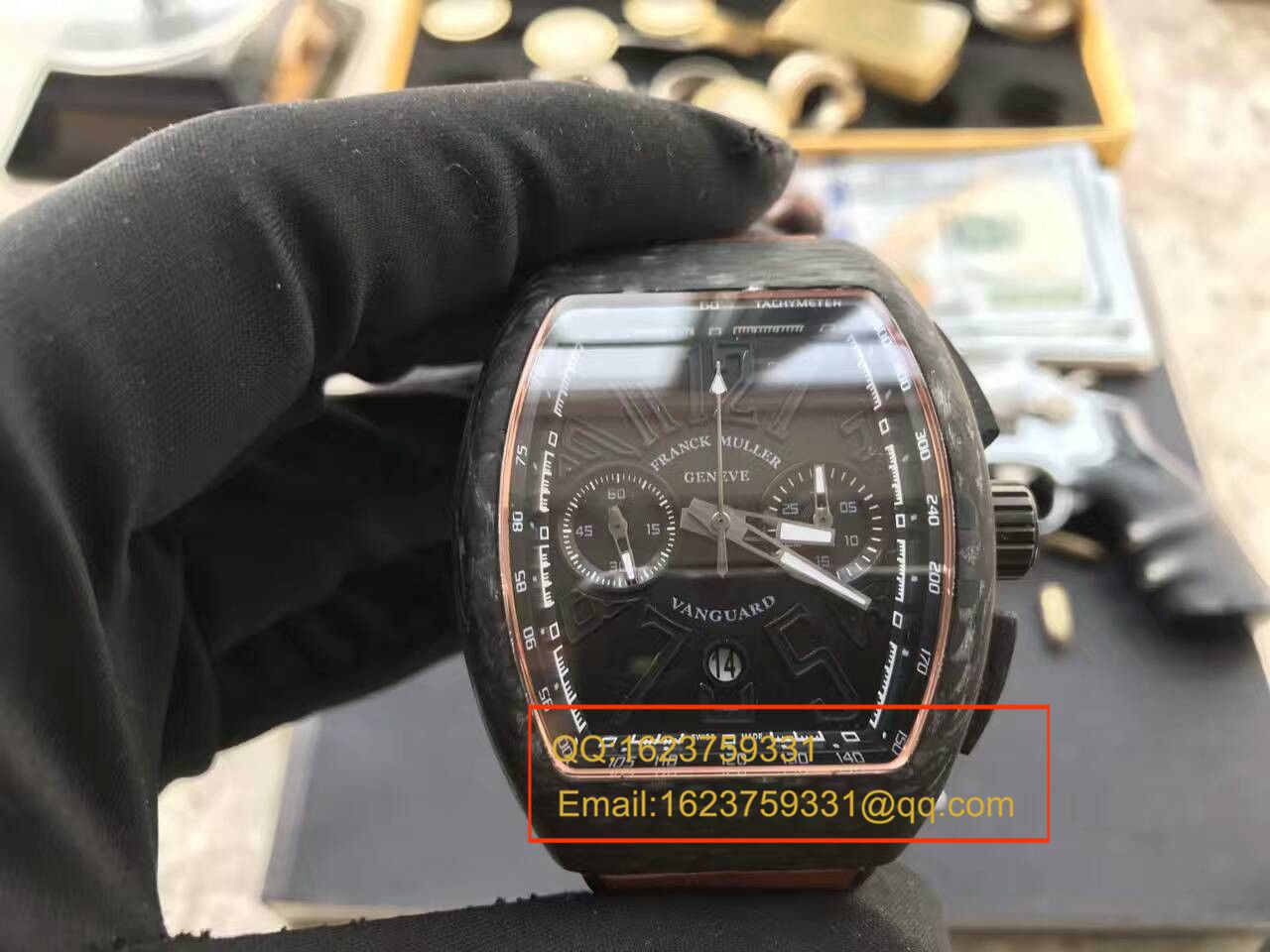   LE  法穆兰VANGUARD系列V45 SC DT BLACK PXL黑面腕表 / 法穆兰CAFL05