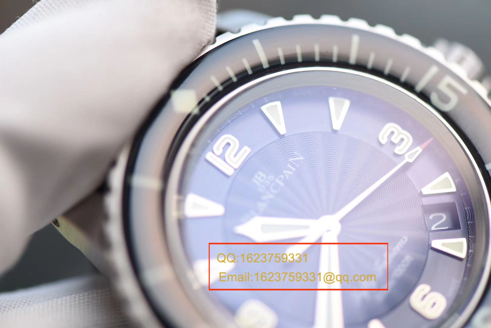 视频评测ZF  宝珀Blancpain 五十噚超薄机芯系列 5015D-1140-52B蓝面腕表 / BP035