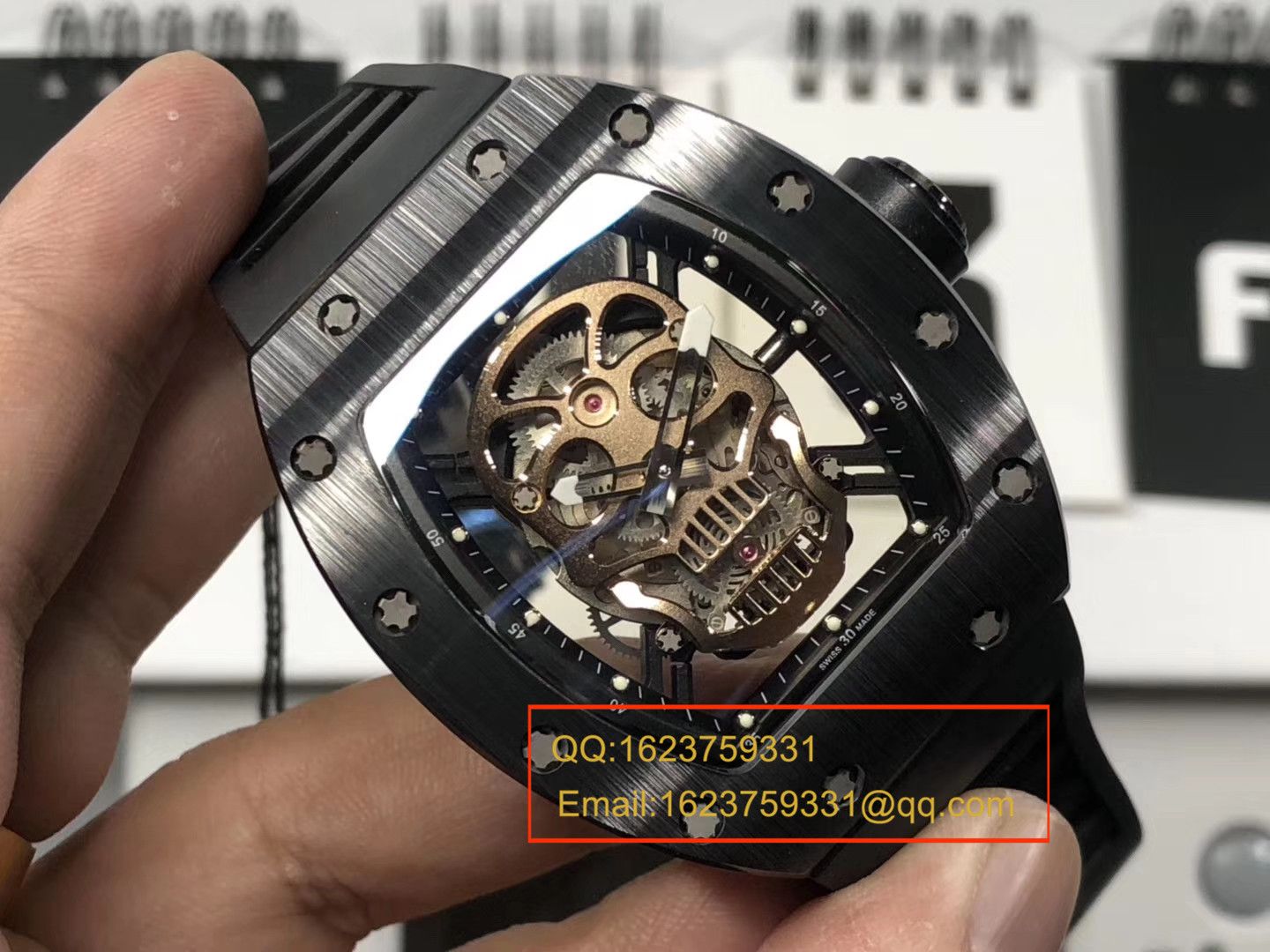 KV厂理查德.米勒男士系列RM 52-01潘玮柏同款金面骷髅头腕表 / RM 52-01   KV厂理查德.米勒男士系列RM 52-01潘玮柏同款金面骷髅头腕表 / RM 52-01