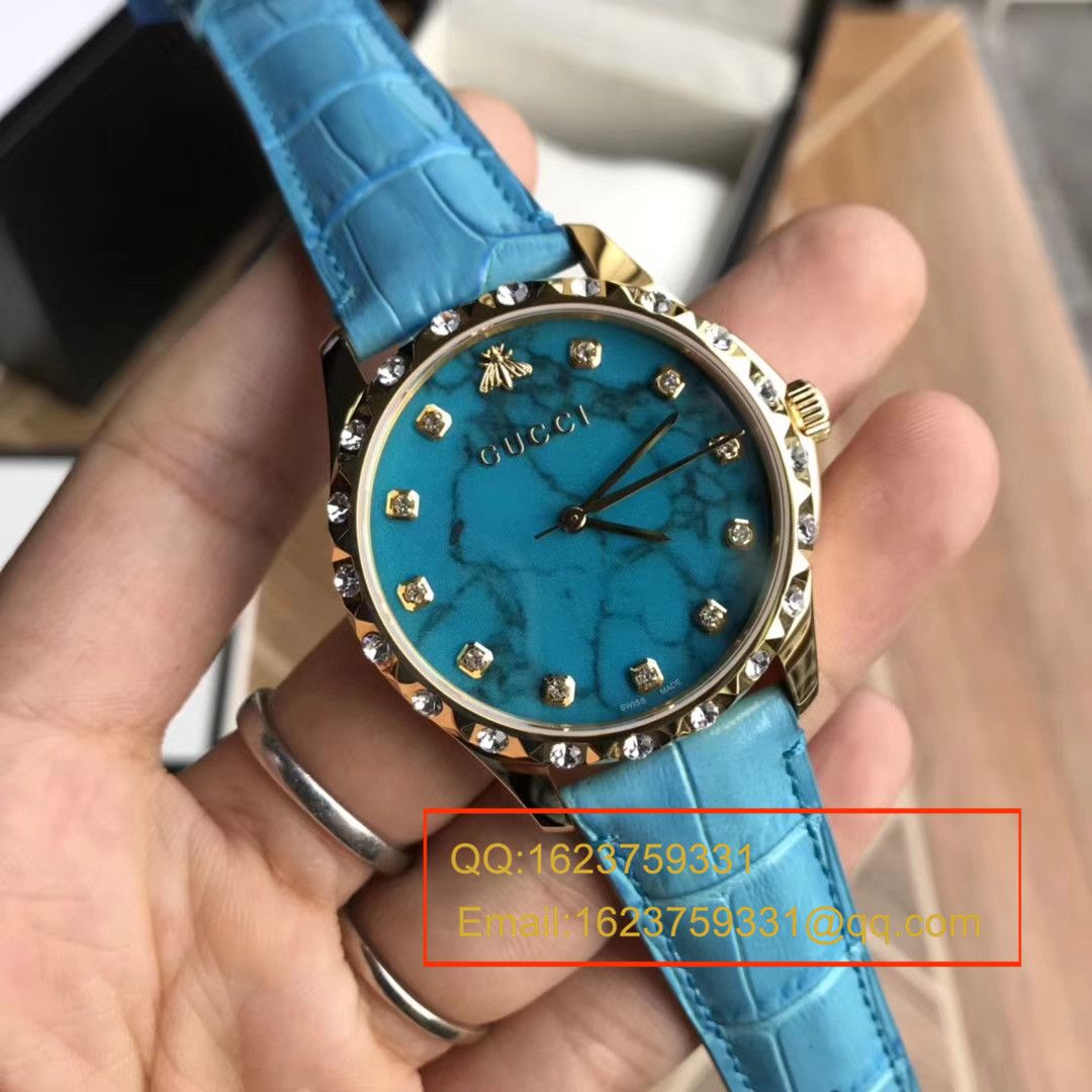   香港原单 支持专柜验货  古驰LE MARCHÉ DES MERVEILLES系列YA126478小蜜蜂女士石英腕表 / GUCCI 07