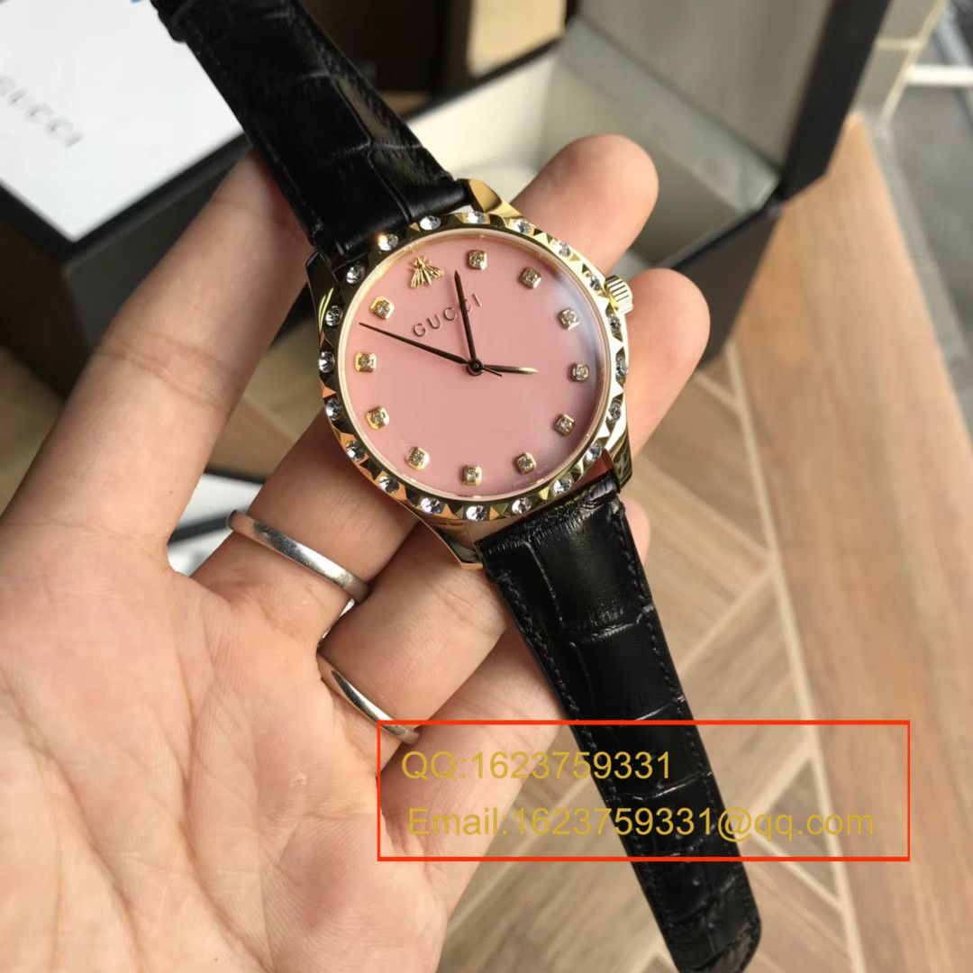   香港原单 支持专柜验货  古驰LE MARCHÉ DES MERVEILLES系列YA126478小蜜蜂女士石英腕表 / GUCCI 07
