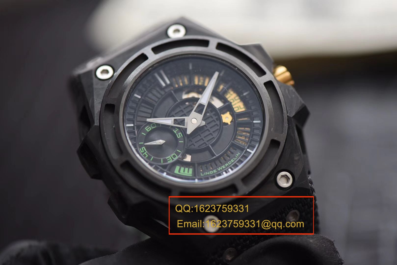   XF厂瑞士钟表制造商 Linde Werdelin （林德维纳）SPIDOLITE TECH GREEN watch / 林德维纳LDWBA01
