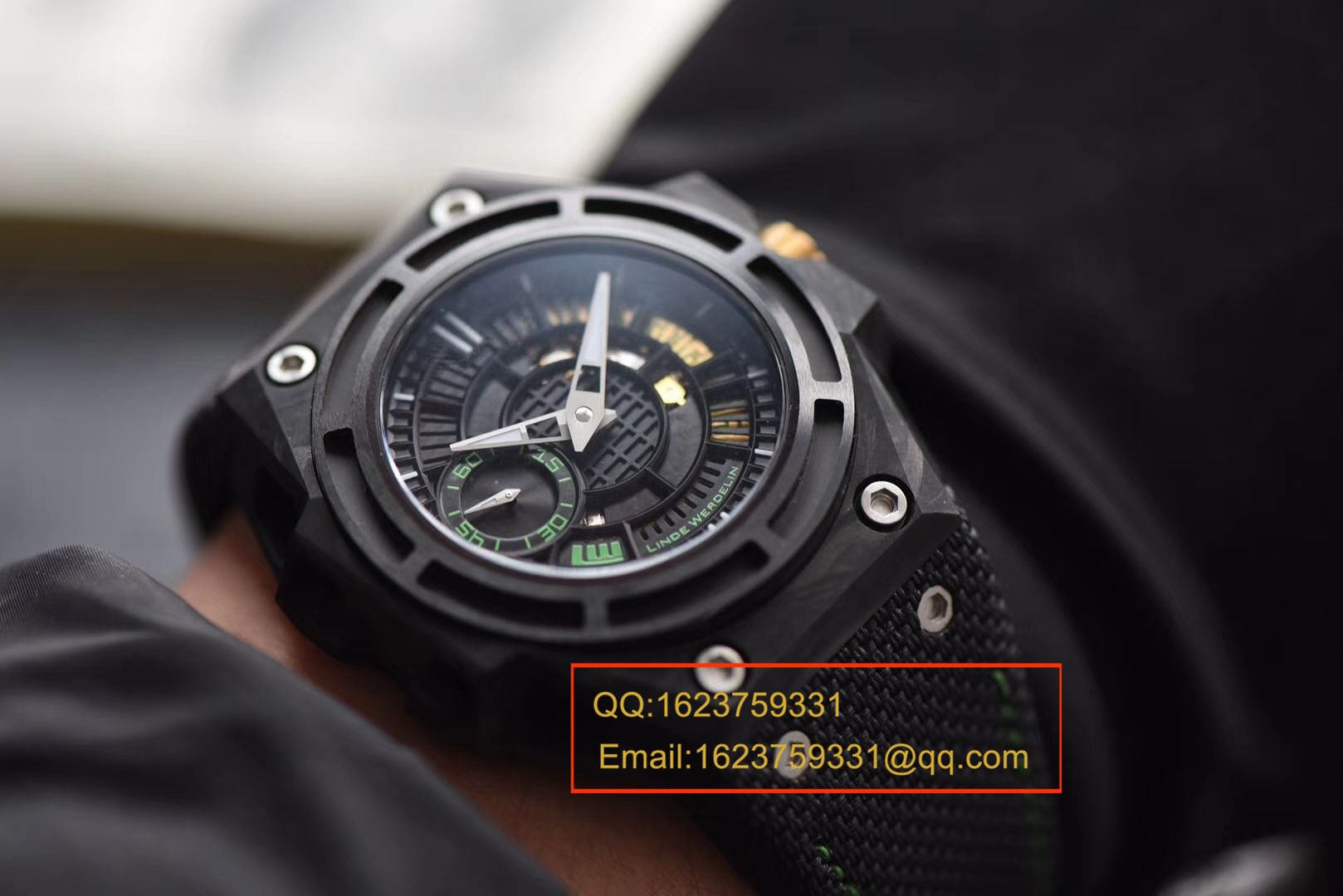   XF厂瑞士钟表制造商 Linde Werdelin （林德维纳）SPIDOLITE TECH GREEN watch / 林德维纳LDWBA01
