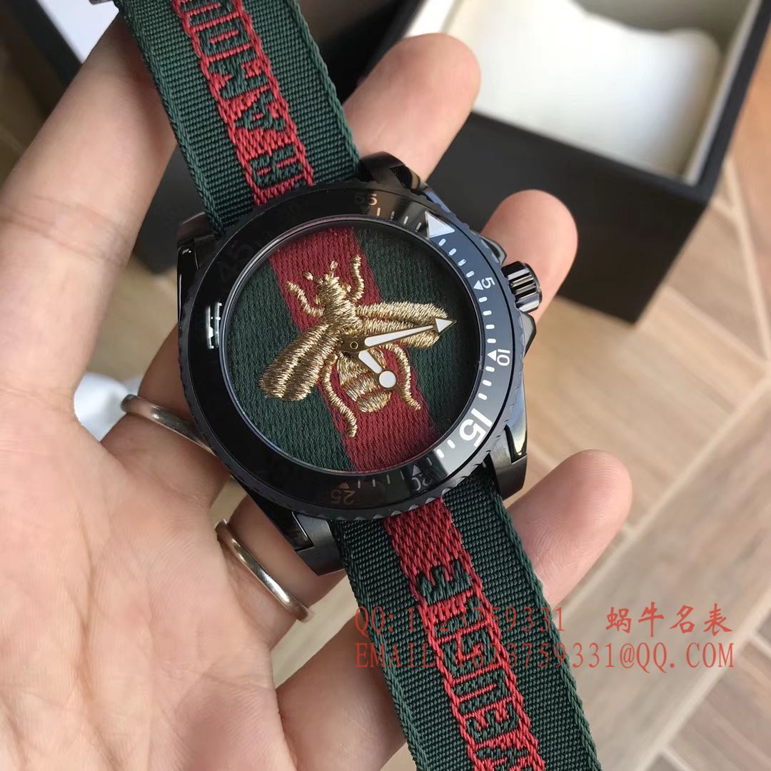   香港原单 支持专柜验货  Original Gucci 古驰新款刺绣款Le Marché des Merveilles系列男表 / 