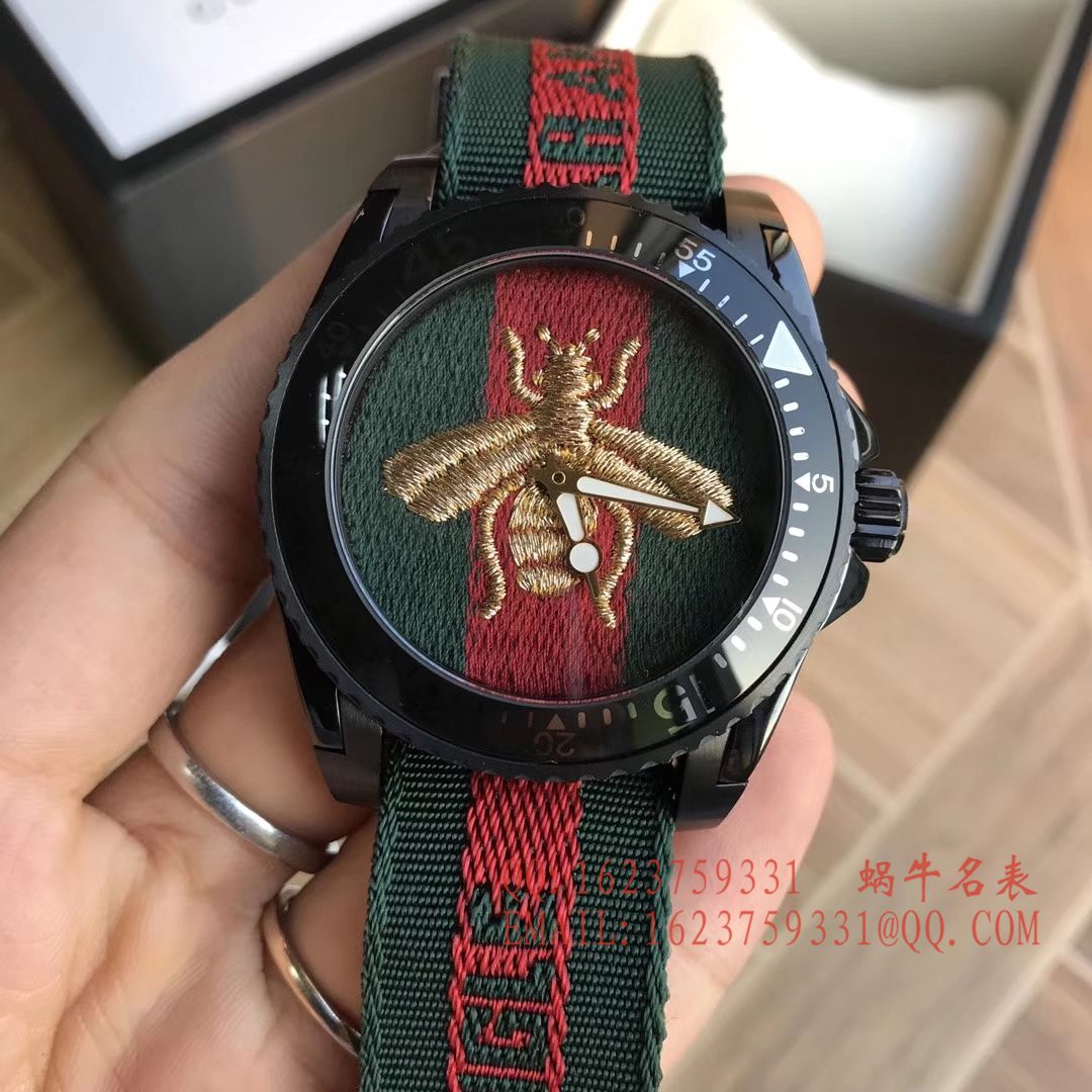   香港原单 支持专柜验货  Original Gucci 古驰新款刺绣款Le Marché des Merveilles系列男表 / 