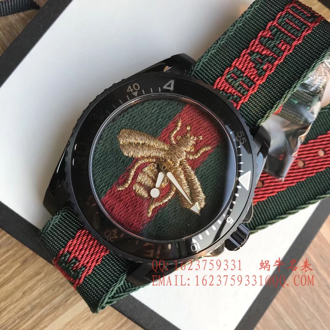   香港原单 支持专柜验货  Original Gucci 古驰新款刺绣款Le Marché des Merveilles系列男表 / 